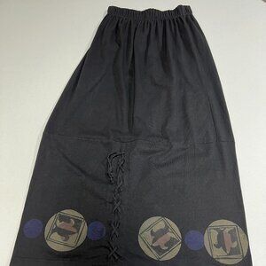 Blue Fish Black Skirt with Print